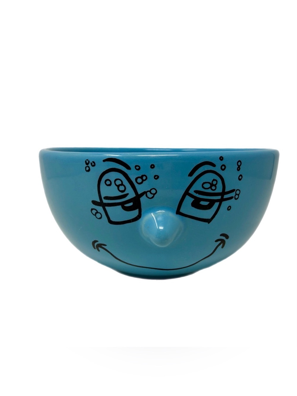 VINTAGE LIVINGWARE COLLECTION 3D SILLY FACE CEREAL DESSERT SOUP BOWL